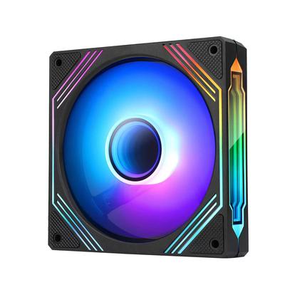 14cm Hydrauliklager Gehäuselüfter mit RGB-Synchronisation, stoßfesten Füßen und leisem Betrieb für PC-Gehäuse.