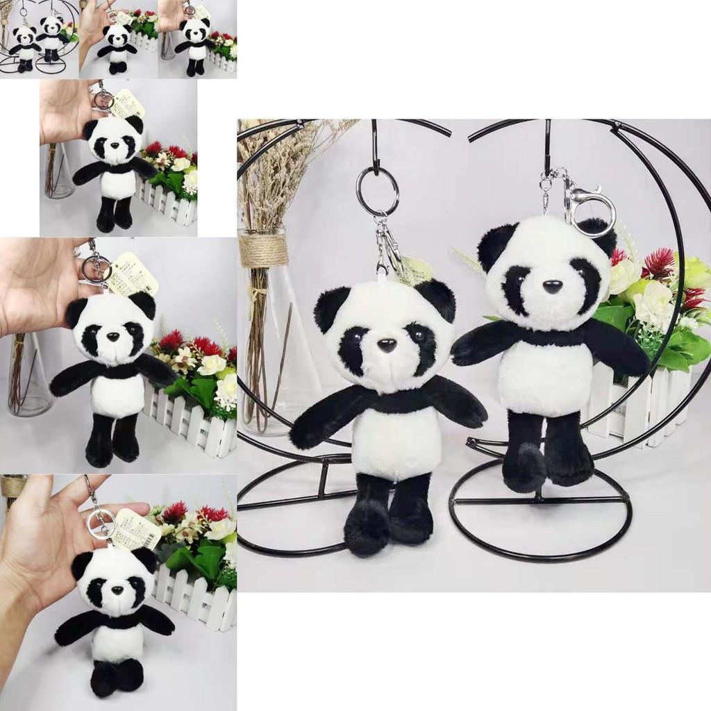 Delightful Panda Stuffed Toy Keychain Ultra Soft 18cm Creative Backpack Accessory