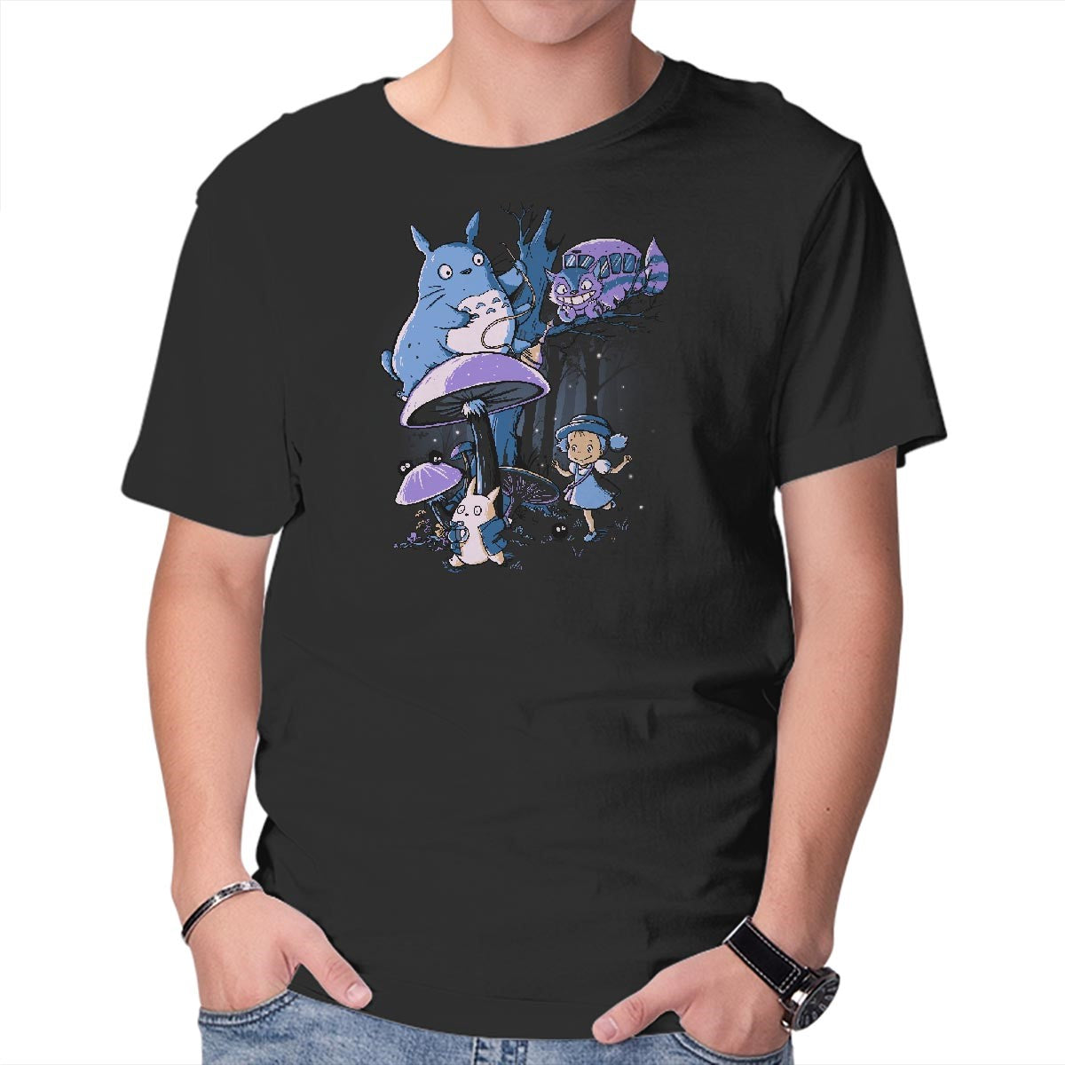 Unisex Crew Neck T-Shirt My Neighbor Alice Graphic Short Sleeve Casual Tee XXXL