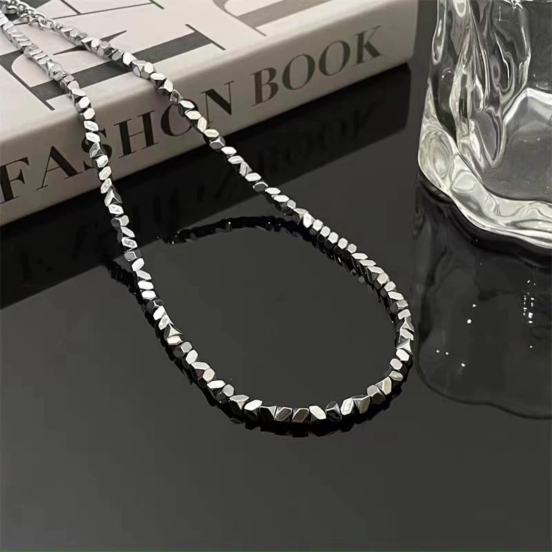 Halskette für Halskette gebrochen Silber Edelstahl für Männer und Metallallergie empfindlich wasserabweisend [Mesaro] Männer, Kette, Herren-, Damen-, Unisex,