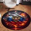 Russian Double Headed Eagle (1) Round Office Rug Decorative Floor Rug for Office Bedroom Living Room and Home Space