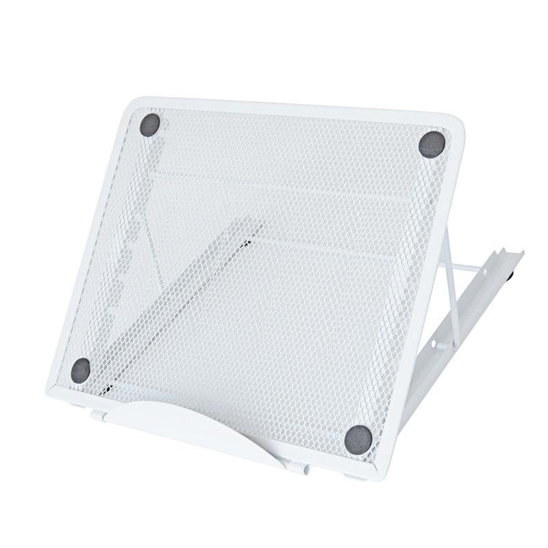 Tablet Stand Laptop Holder Firm Support Heat Dissipation Adjustable for Home Office White