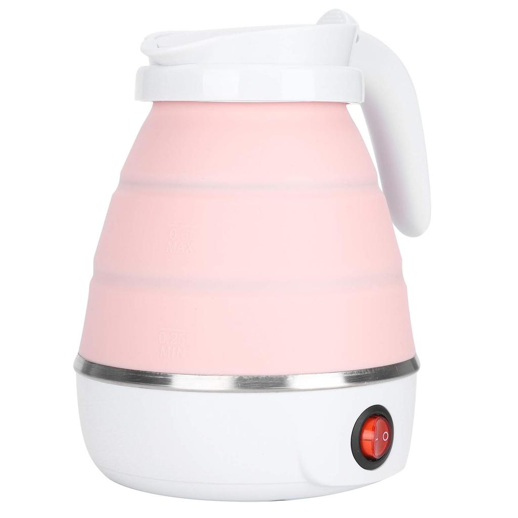 Electric Kettle, 400W, 600ml, with Boil-Dry Protection, Perfect for Business Trips, University Dorms, etc. (Pink)