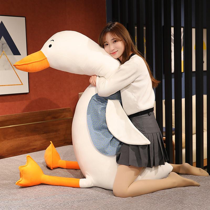 White Sunshine Big Goose Plush Toy Cute Children Holiday Gift Doll Pillow Sleep