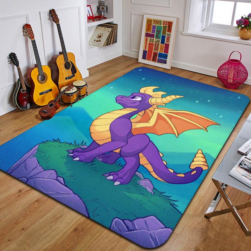 S-Spyro's Dragon Printed Carpet Fashion Yoga Mat Non-Slip Carpet Bedroom Decoration Outdoor Carpet Bedroom Birthday Gift
