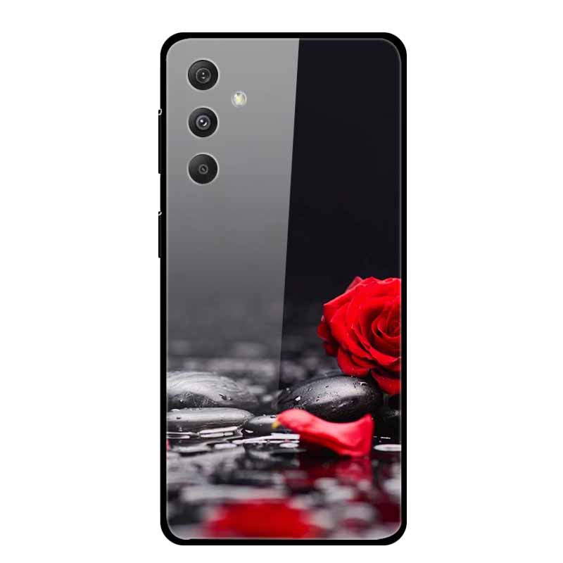 

Glass Back Cover For Samsung Galaxy S24 Plus Case Hard Tempered Glass Case For Samsung M35 A35 A25 A15 Phone Case Soft Bumper Galaxy A15