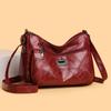Soft Leather Women's Versatile Single-shoulder Bag Large-capacity Crossbody Bag for Middle-aged and Elderly People Mom Bag