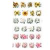3Rolls Flower Sticker Scrapbooking Decorative Tape Aesthetic Masking Tape for Scrapbooking Journal Photo Album Notebook