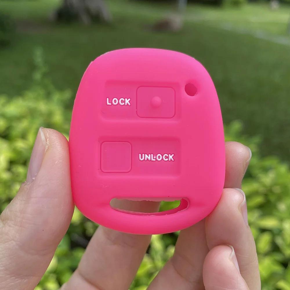 Silicone Car Key Cover Shell Fob for TOYOTA Avensis Camry Corolla RAV4 PRADO YARIS Tarago FJ Cruiser Land for Lexus Key Case
