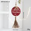 Christmas Wooden Letter Round Ornament - Tree Decoration and Home Décor