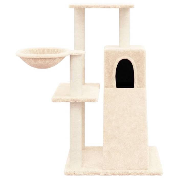 171666 vidaXL Arbre à chat avec griffoirs en sisal Crème 82 cm
