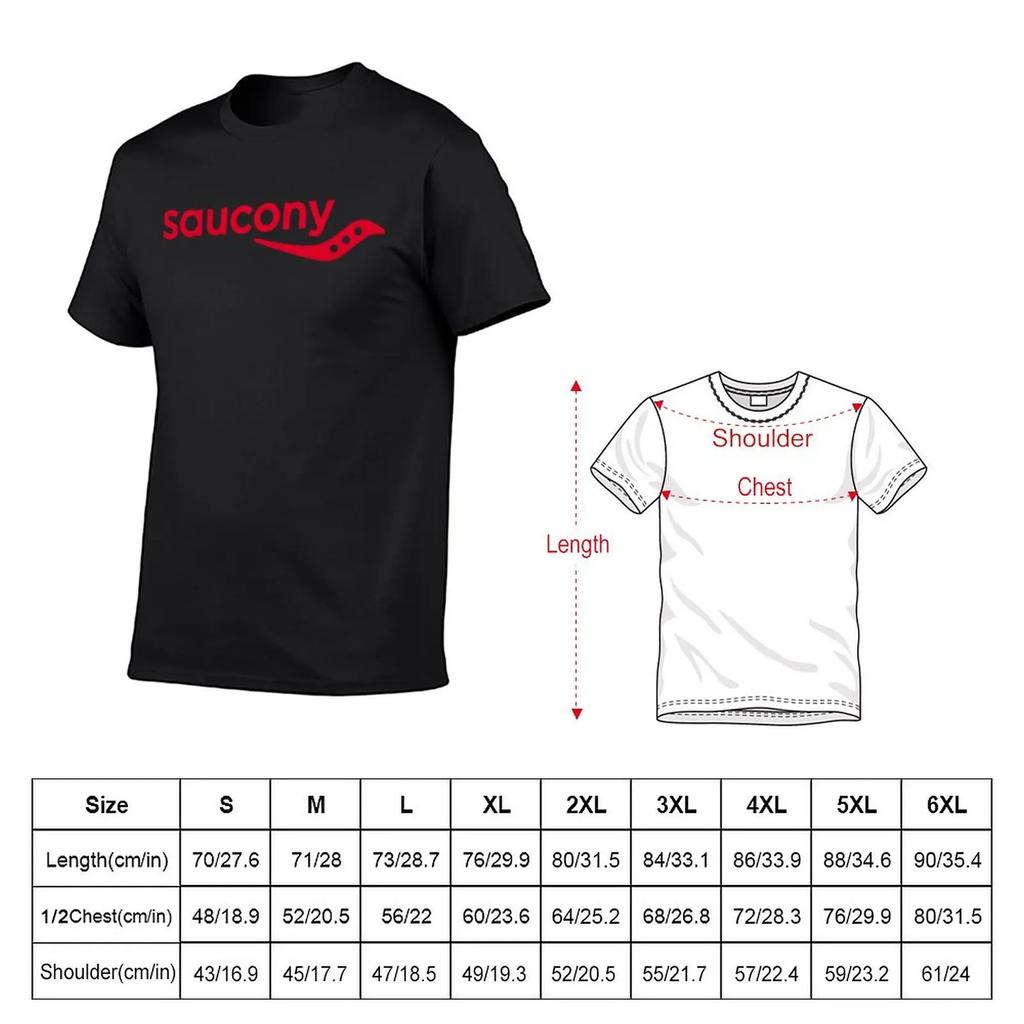 New Saucony Logo T-Shirt T-shirt short plain t-shirt aesthetic clothes summer clothes Men's cotton