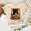 Nudel Ramen Katze Shirt Teen Popkultur Grafik Bequem Gothic Vintage Klassisch T-Shirt Damen 80er Bequem 2000er kawaii