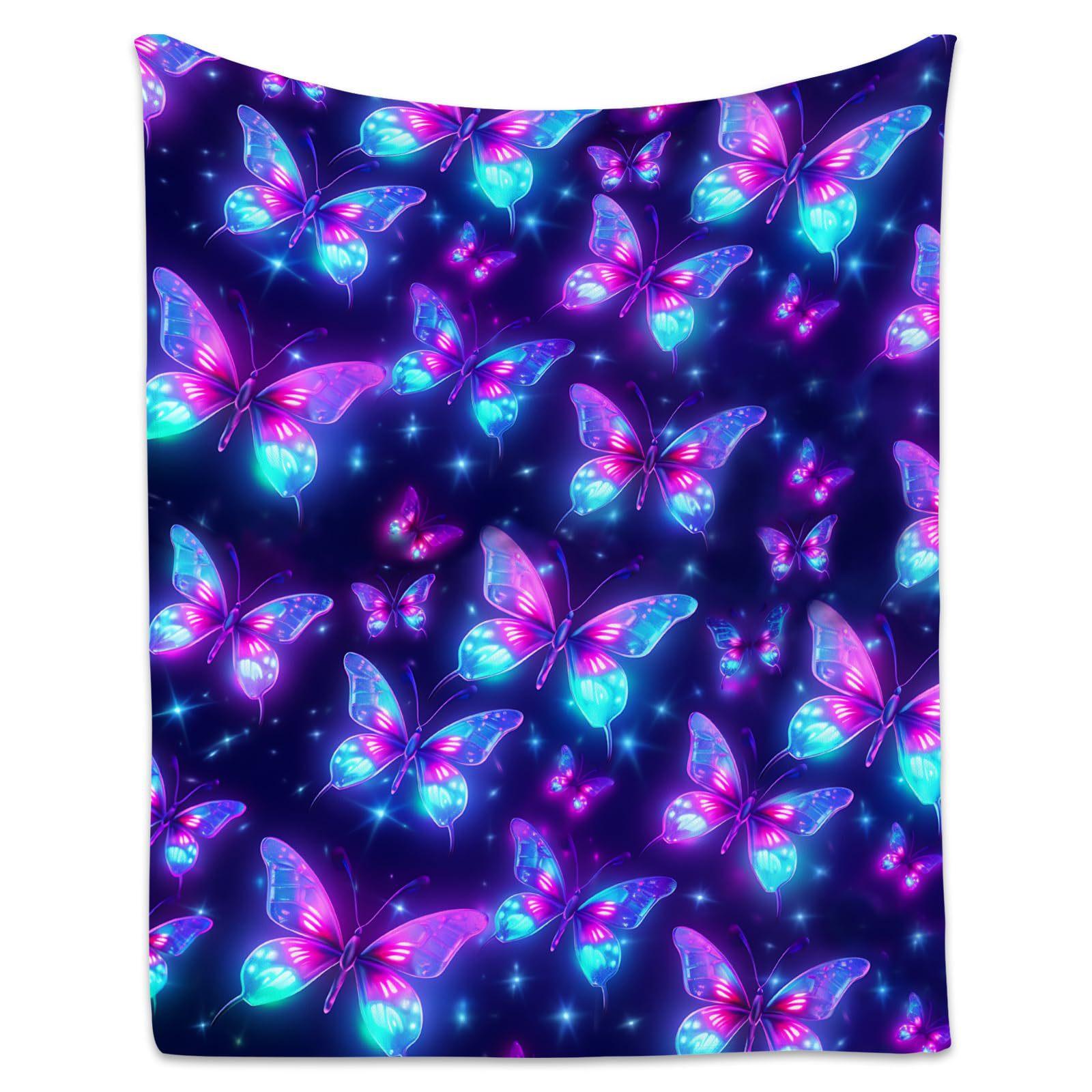 

Colored Butterfly Tree digitalprinted polyester Bedroom velvet flannel cover blanket Fleece soft sofa cover blankets for beds 75x100cm