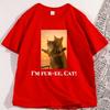 Lustiges Titanic Katze T-Shirt Lustiges Baumwolle Kurzarm Grafik-T-Shirt Lässiges Rundhals-T-Shirt Herrenkleidung Streetwear Y2k Tops
