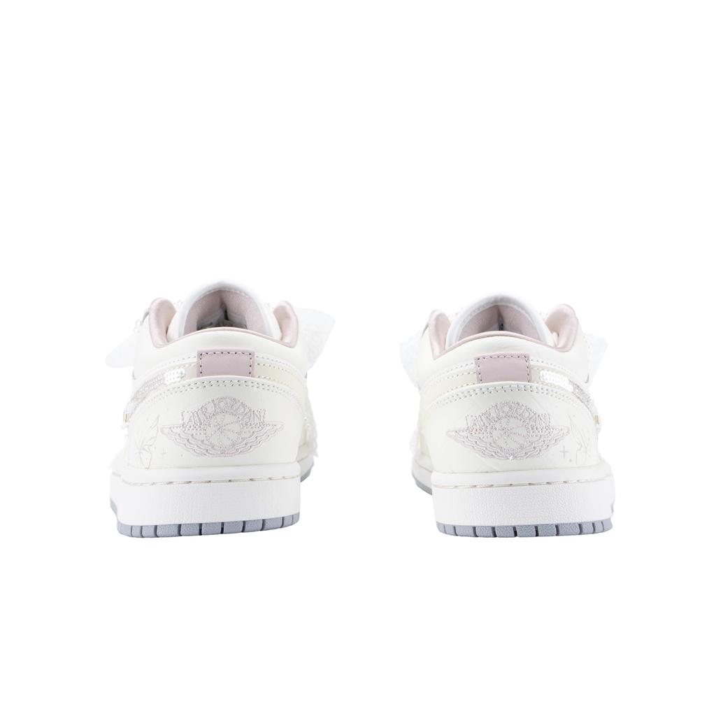 Jordan Air Jordan 1 Pure White Bridal Abrasion Resistant Vintage Basketball Shoes Women's Ecru IH7323-100(Team626-)