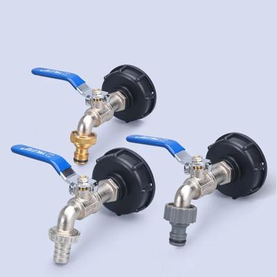 Odolný adaptér kohoutku pro IBC nádrž S60*6 s hrubým závitem na konektor 1/2'' 3/4'', náhradní ventil, zahradní ventil, domácí ventil, kohoutek