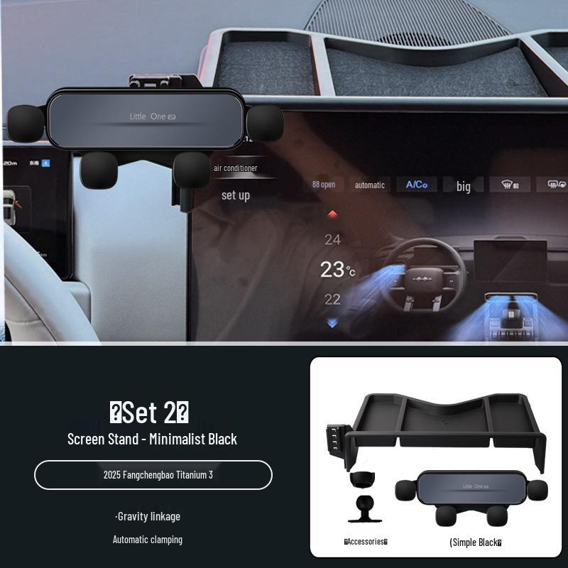 Car Mount & Storage Box for 2025 Equation Leopard Titanium 3 Special Screen Model