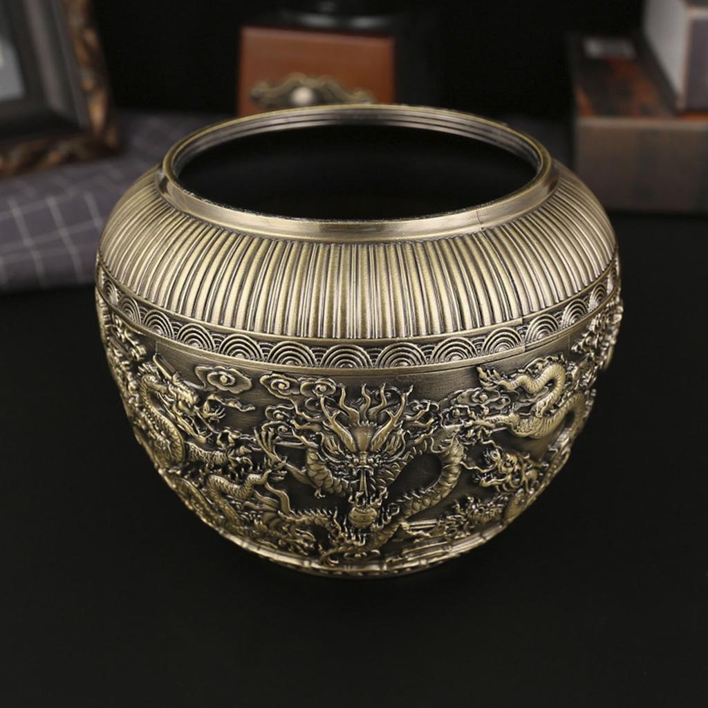 Tea Canister Metal Loose Tea Storage Container Airtight Tea Bag Canister Exquisite Bronzy Tea Jar for Sugar Salt