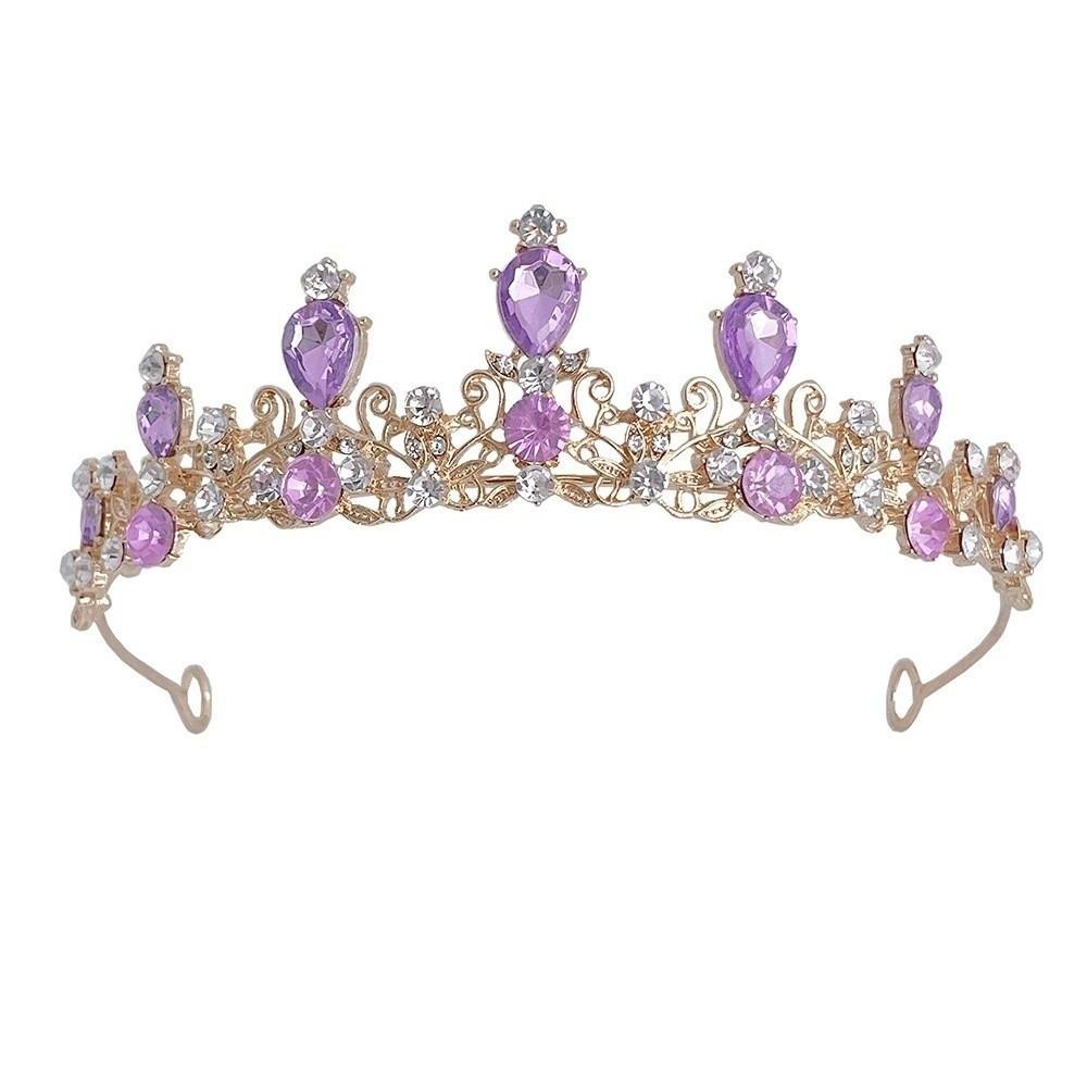 Water Drop Shape Bridal Crown Zinc Zinc Alloy Diadem Headwear Decorations Headband Wedding Tiaras  Birthday