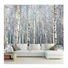 Birch Forest 3D Wallpaper Snow Landscape Wall Mural Living Room Bedroom Background Wallpaper
