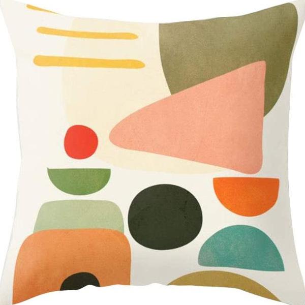 Moderne minimalistisk INS regnbue putetrekk friskt trykt lin putetrekk stue sofa