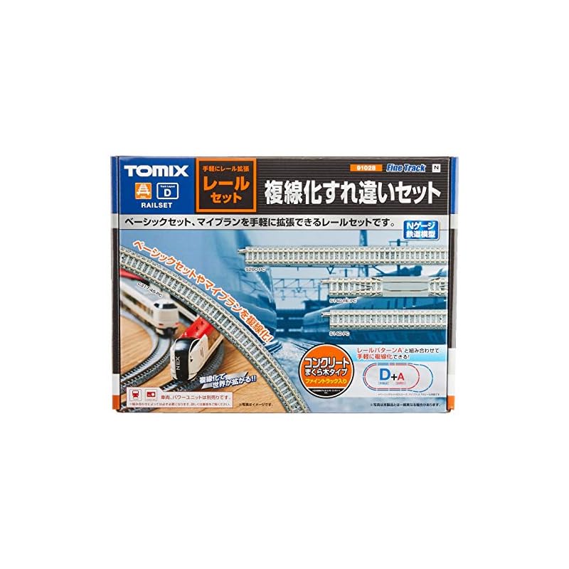 TOMIX N Gauge Rail Set, Double Track Passing Set, Pattern D, 91028, Model Railway Rail Set