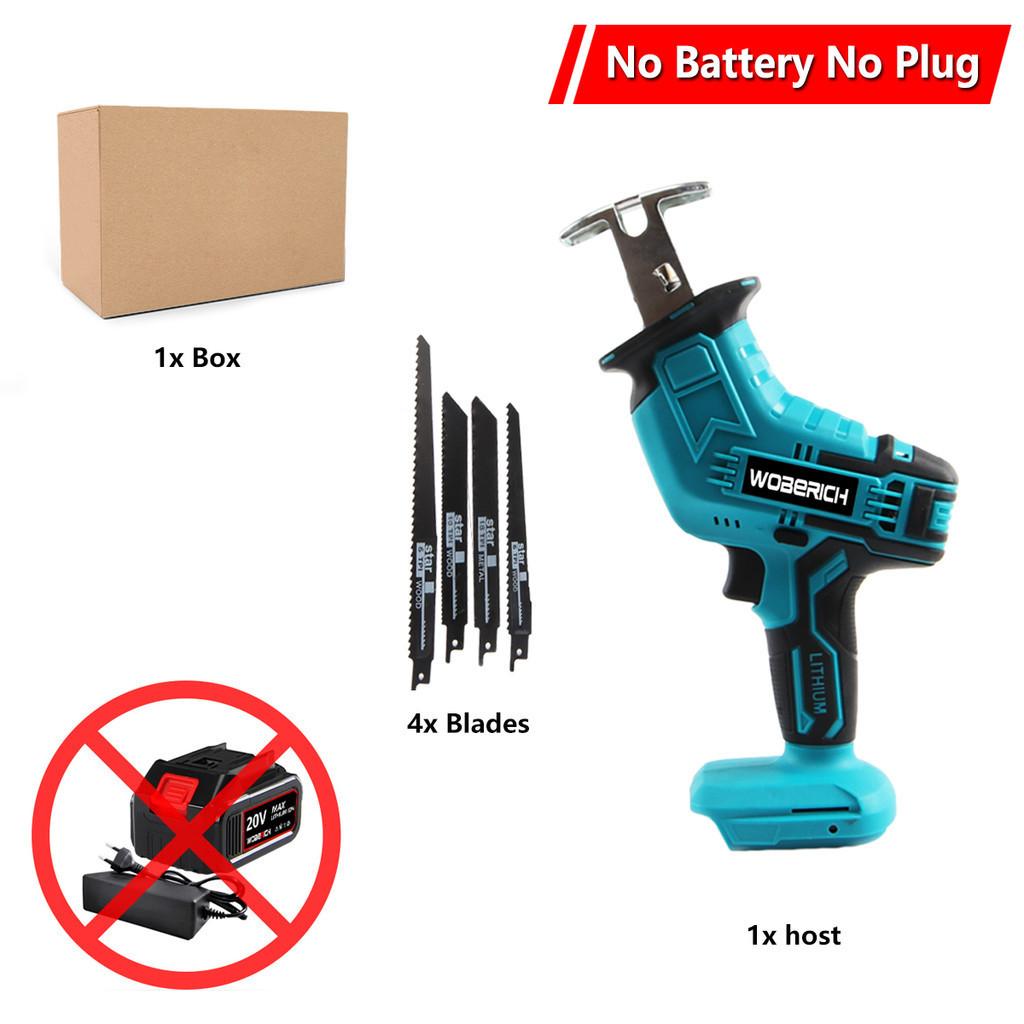 Cordless Electric Reciprocating Saw Adjustable Speed Cutting Bandsaw Wood Metal PVC Pipe Cutting Tool