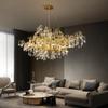 American Style Light Luxury Living Room Crystal Chandelier Branch Chandelier Home Decoration Hotel Hanging LED Chandelier Glossy