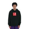 Felpa con cappuccio ricamata Li Ning Paris Fashion Week Passerella Gru Bianca Walker Uomo Felpe Standard-Nero AWDP769-2