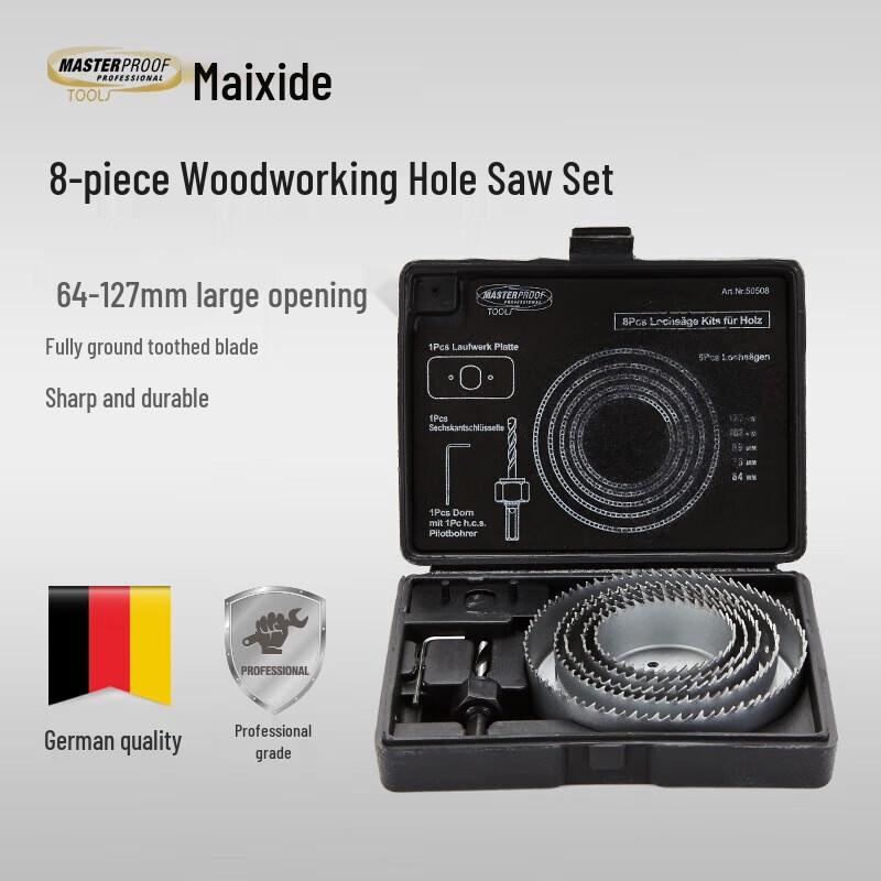 

MASTERPROOF Woodworking Hole Saw Kit CN plug (adapter included)