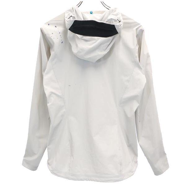 ARC'TERYX Nylon Blend Logo Half Zip Outdoor Jacket M Gray Pullover Hood Women Used