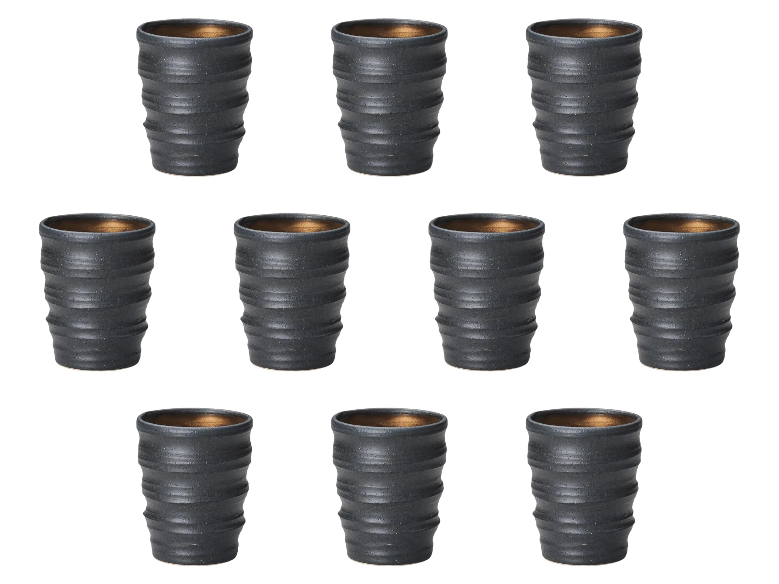 

Set of 10 Cups x Shochu Cups by Setomonohonpo Gold-Infused [9 11.2cm (390cc)]