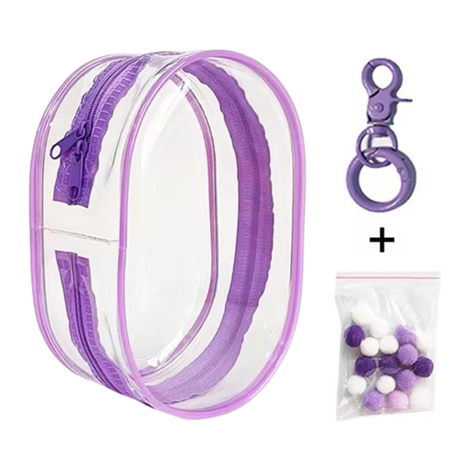 

Прозрачная сумка для кукол, портативная сумка для кукол Labubu, чехол для прогулок фиолетовый