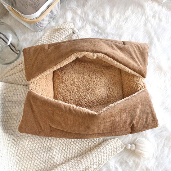 Pet Blanket Multifunctional Foldable Corduroy Warm Soft Cat Bed Mat for Dog