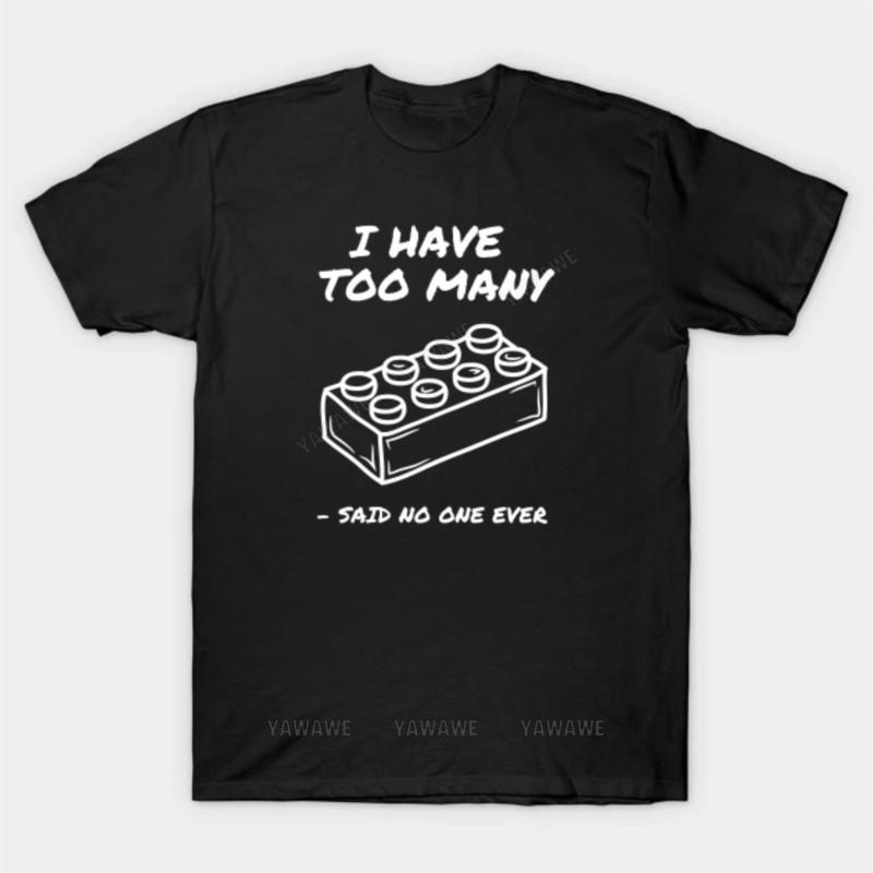 Brand fashion tshirt Summer Tee shirt For Unisex Too Unisexy Bricks T Shirt unisex casual short sleeve funny print tops beach tshirts S