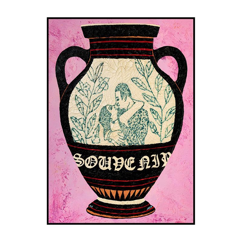 Classic Vintage Posters Abstract Retro Building Blocks Canvas Painting Print Wall Art Picture for Living Room Bedroom Home Decor