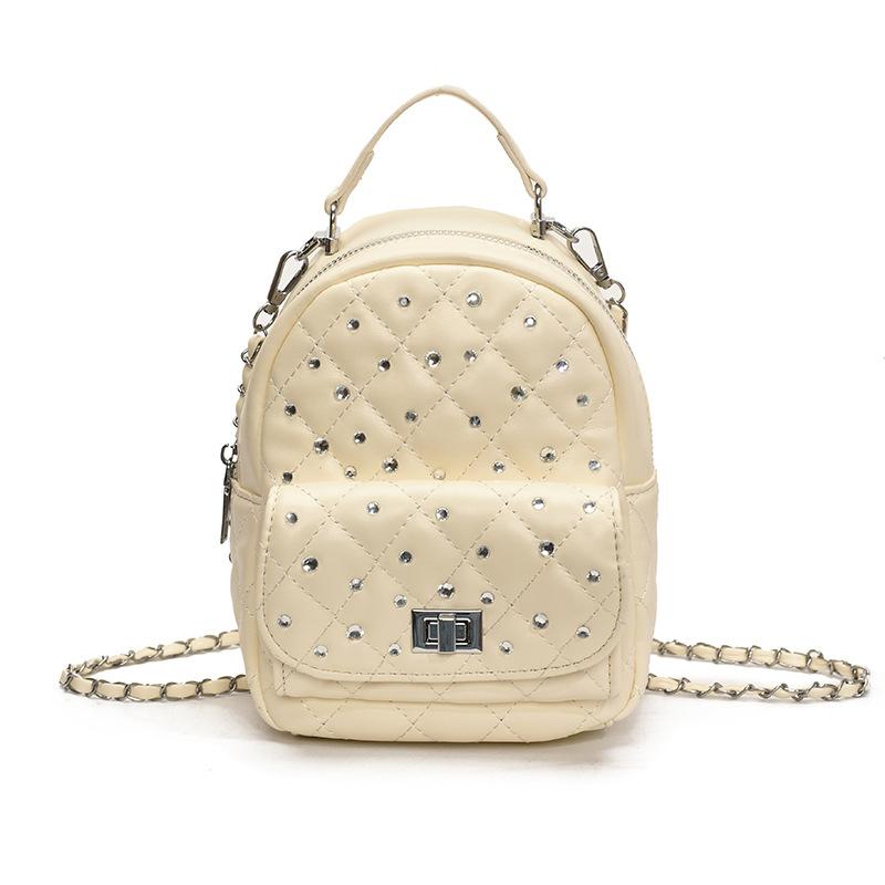 Xiaoxiangfeng Shoulder Bag, Women's New Trendy and Fashionable Diamond Grid Chain Bag, Versatile Travel Backpack