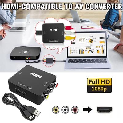 HDMI na AV převodník, vhodný pro TV, DVD, VHS videorekordér atd.