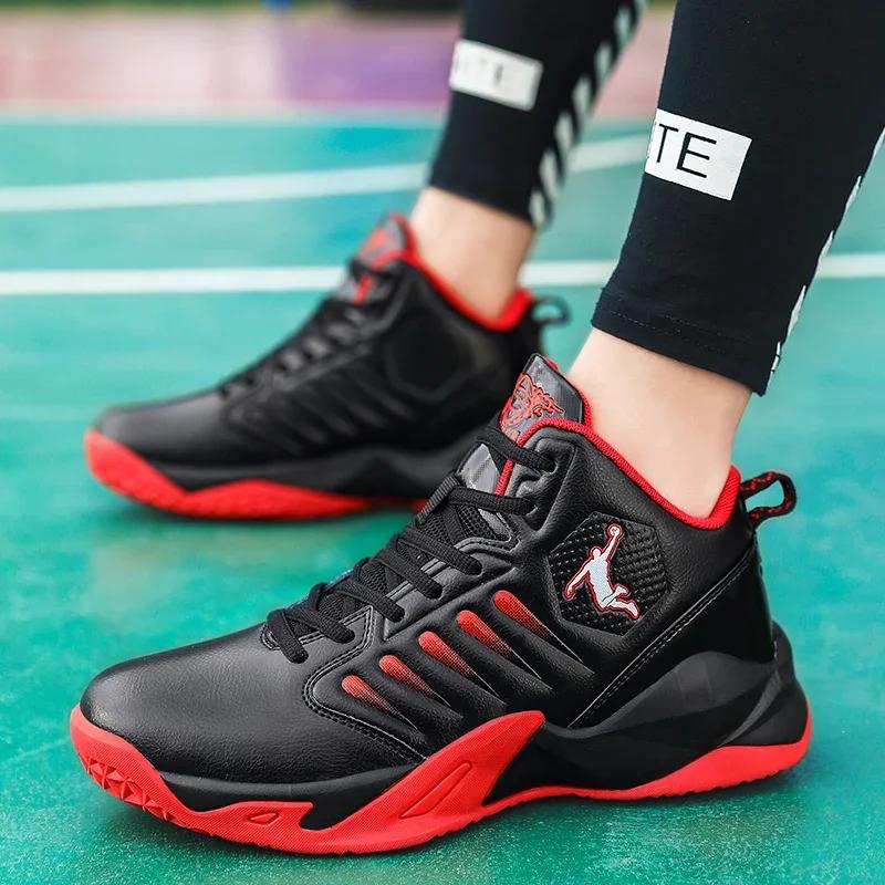 Fashion High Quality Basketball Shoes Comfortable Lightweight Sneakers Leather Casual Shoe Tennis Shoes Men's Sneakers Outdoor Non-slip