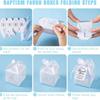White Crosses Embellished Party Favors Boxes White Paper Treat Boxes with Hollow Crosses for Wedding and Christmas Gifts