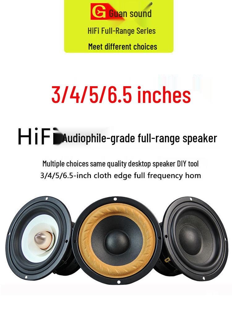 HiFi Compact 4-Inch Full-Range Speaker - Premium 2-Inch To 5-Inch Mini Sound Loudspeaker.