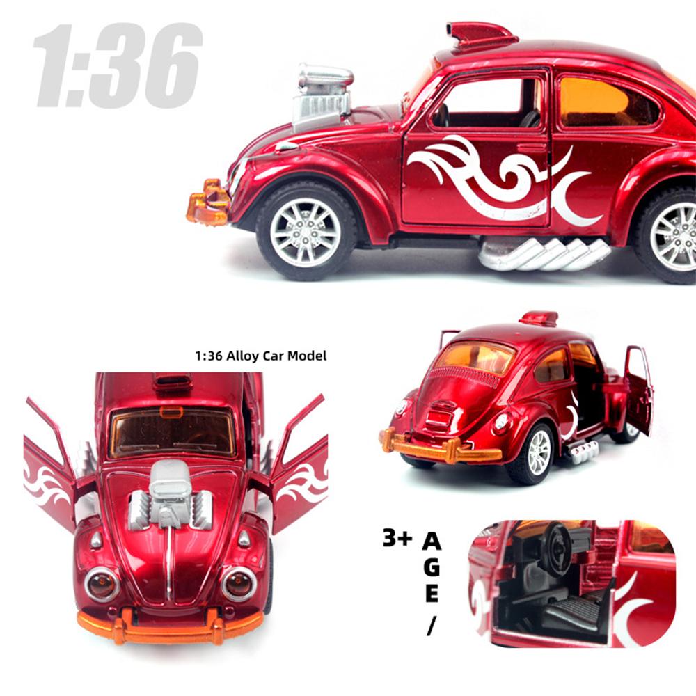 1/36 Scale Diecasts Toy Vehicles Beetle Modified Classic Car Model Car Alloy Pull Back Collection Toy Cars Model Gifts
