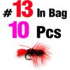 MNFT 10Pcs Various Dry Fly Fishing Lure Trout Salmon Dry Flies Fish Hook Size #6 #10 #12 Nymph Mosquito Lures Fishing Tackle