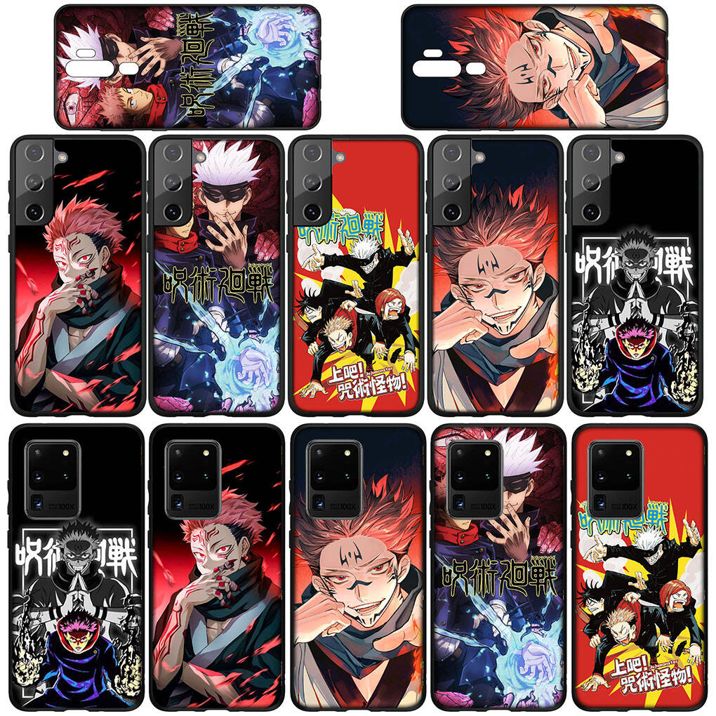 Coque de téléphone pour Samsung Galaxy S25 S23 S22 S24 Ultra FE A05 A06 A15 A16 A36 A37 A35 A54 A55 A56 A57 A25 A26 A53 Jujutsu Kaisen Gojo Satoru Sukuna Housse