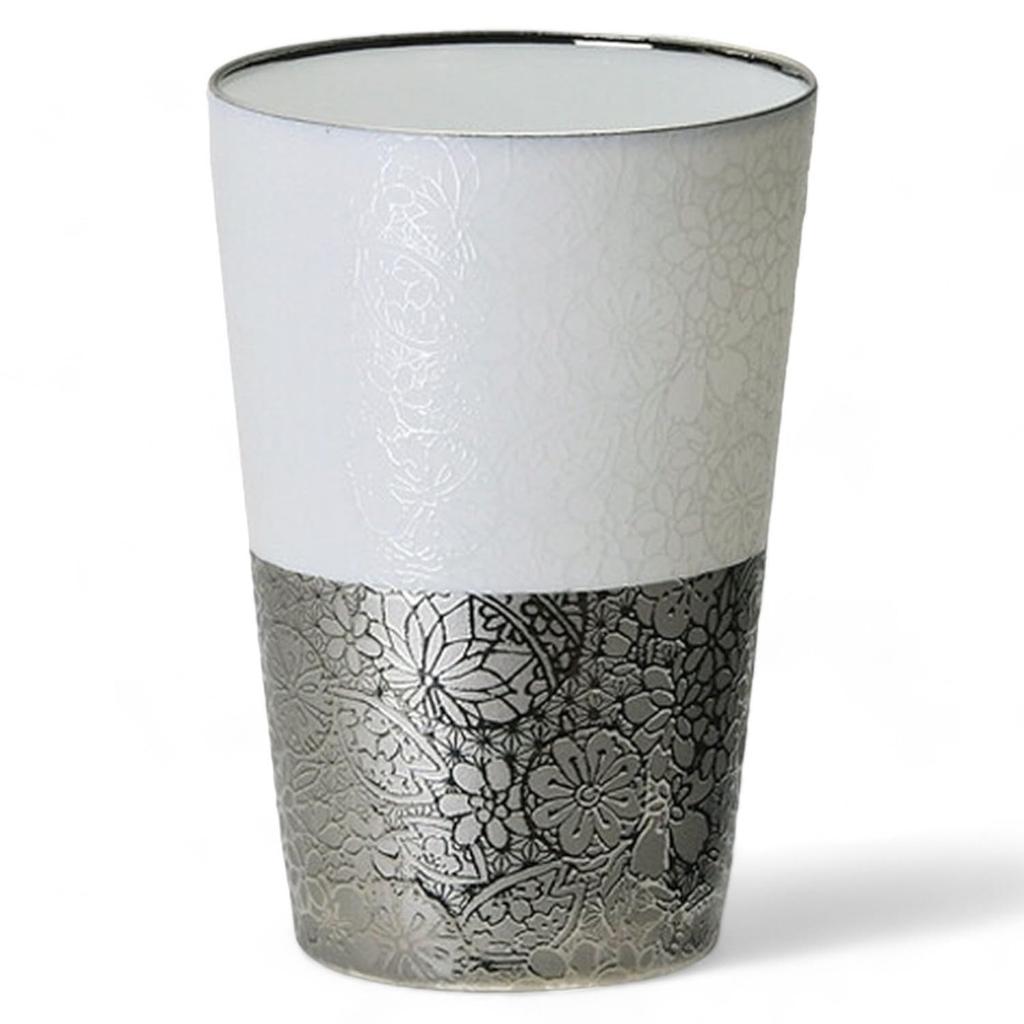 Platinum Wooden Made in Japan J-kitchens Cup, Ultra-thin, Light-transmitting Tumbler, Temari, Box, 370ml,