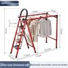 Multi-Functional Folding A-Frame Ladder and Drying Rack - Telescopic, Thickened Carbon Steel, No-Installation Required
