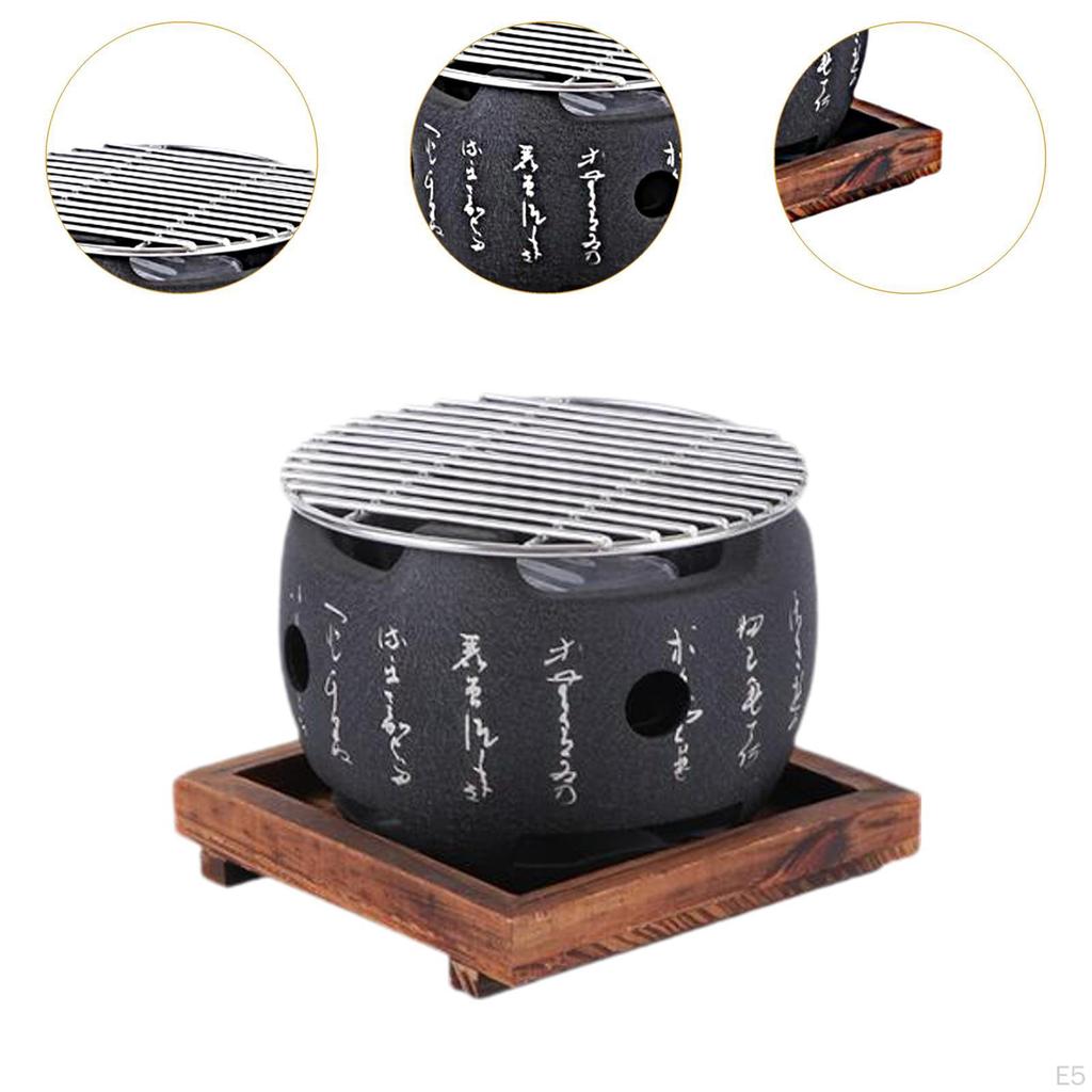 Japanese Style Barbecue Grill BBQ Plate,Barbecue Tool Accessories,Tabletop,Food Charcoal