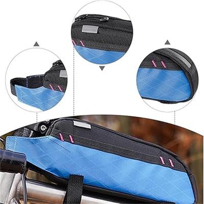 Mountain Bike Front Beam Bag,  Upper Tube Saddle Bag, Portable Cycling Storage Pouch for Outdoor Rides, Bike Equipment Organizer