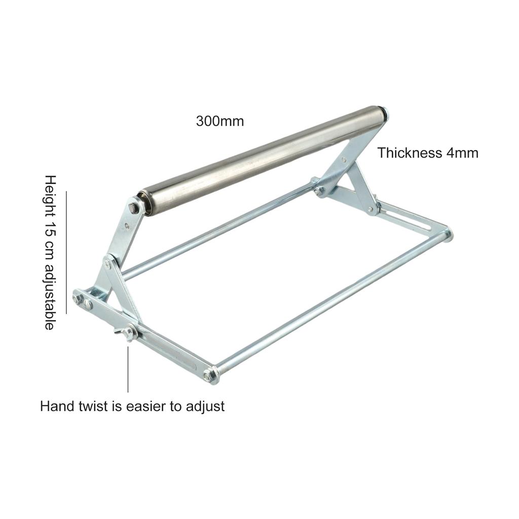 Foldable Support Frame Adjustable Cutting Machine Stand Metal Material Sturdy Construction Compact Size Convenient Design